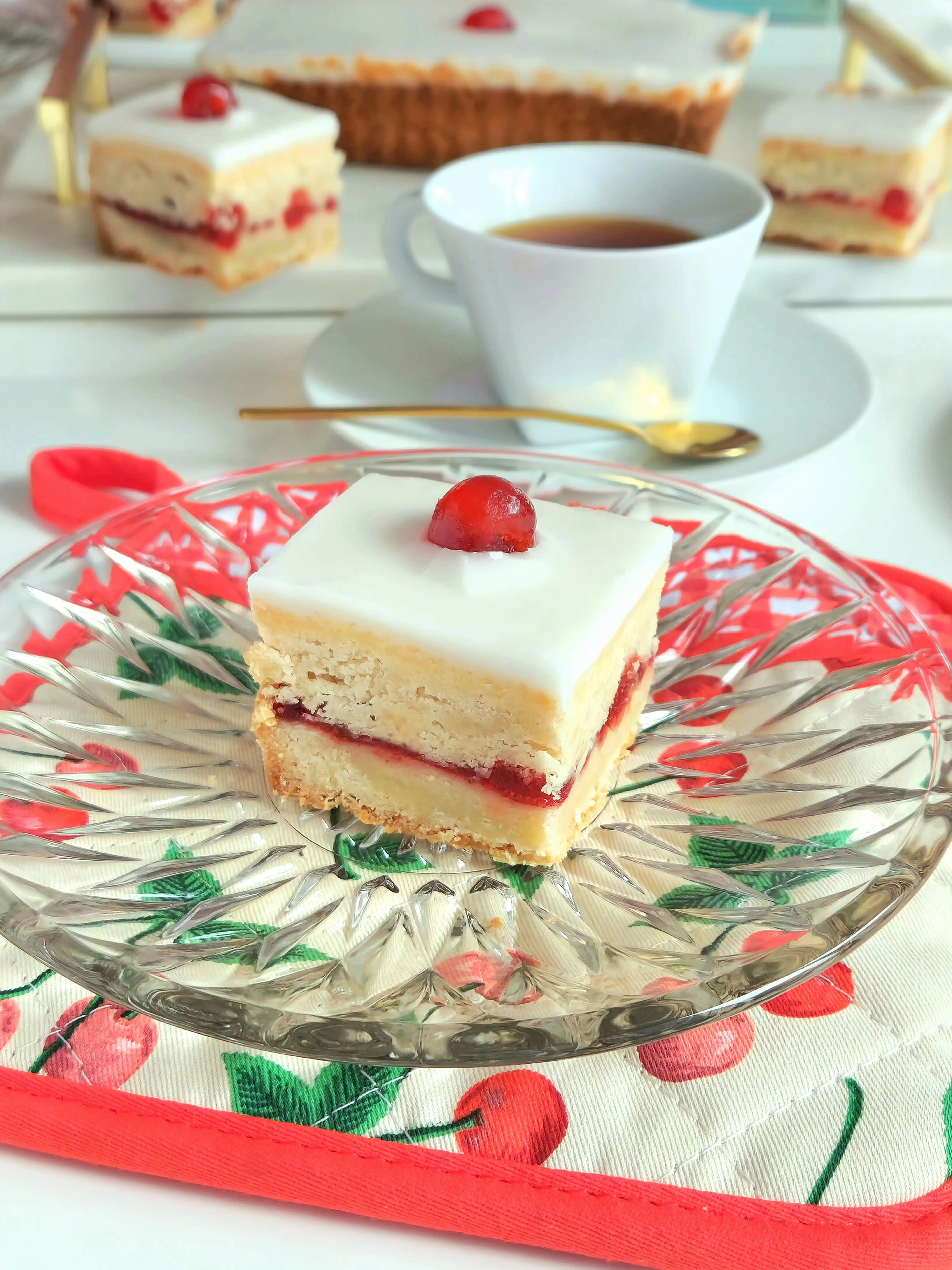 Cherry Bakewell Shortbread Tray