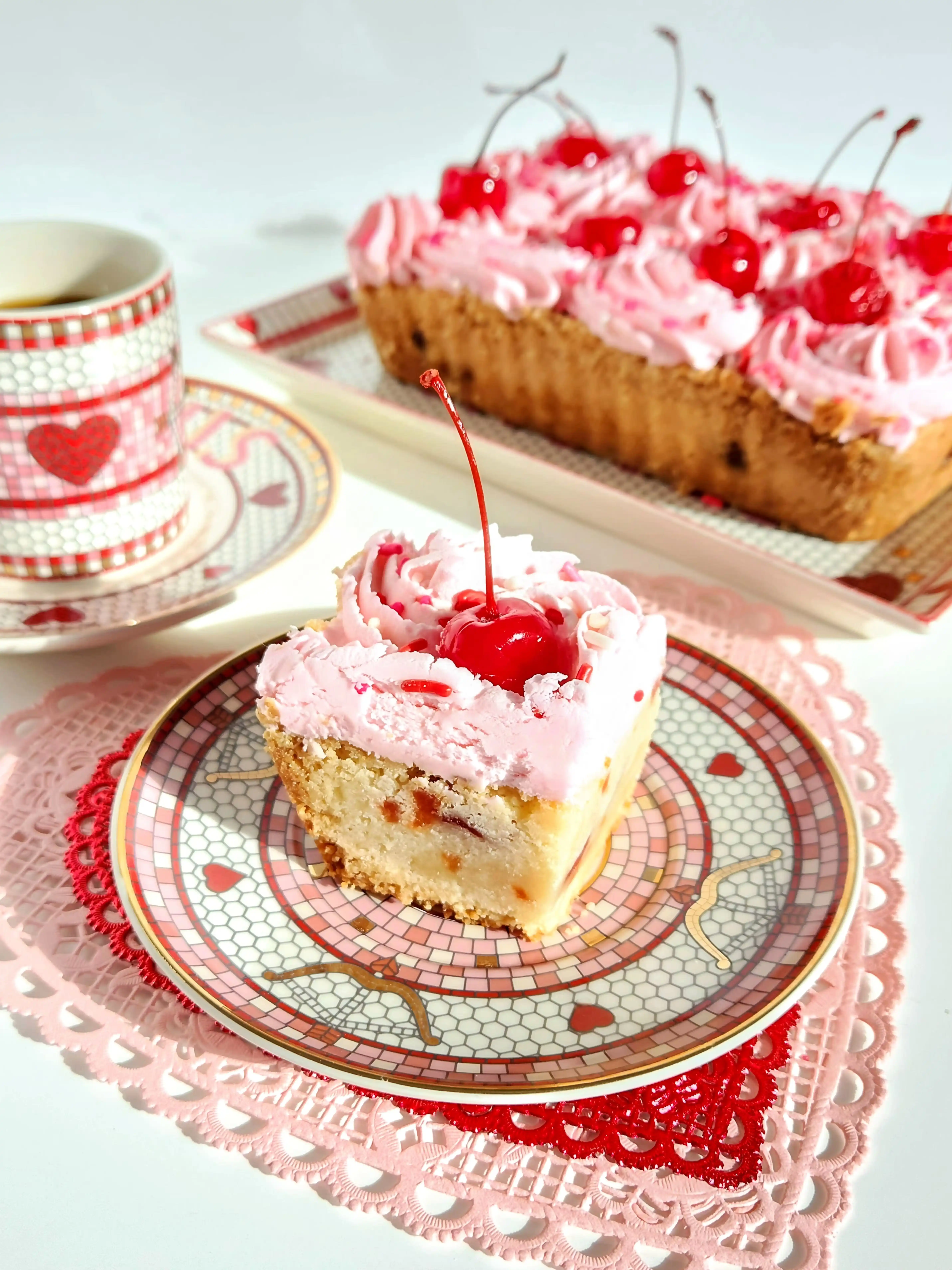Valentine's Cherry Buttercream Shortbread Tray