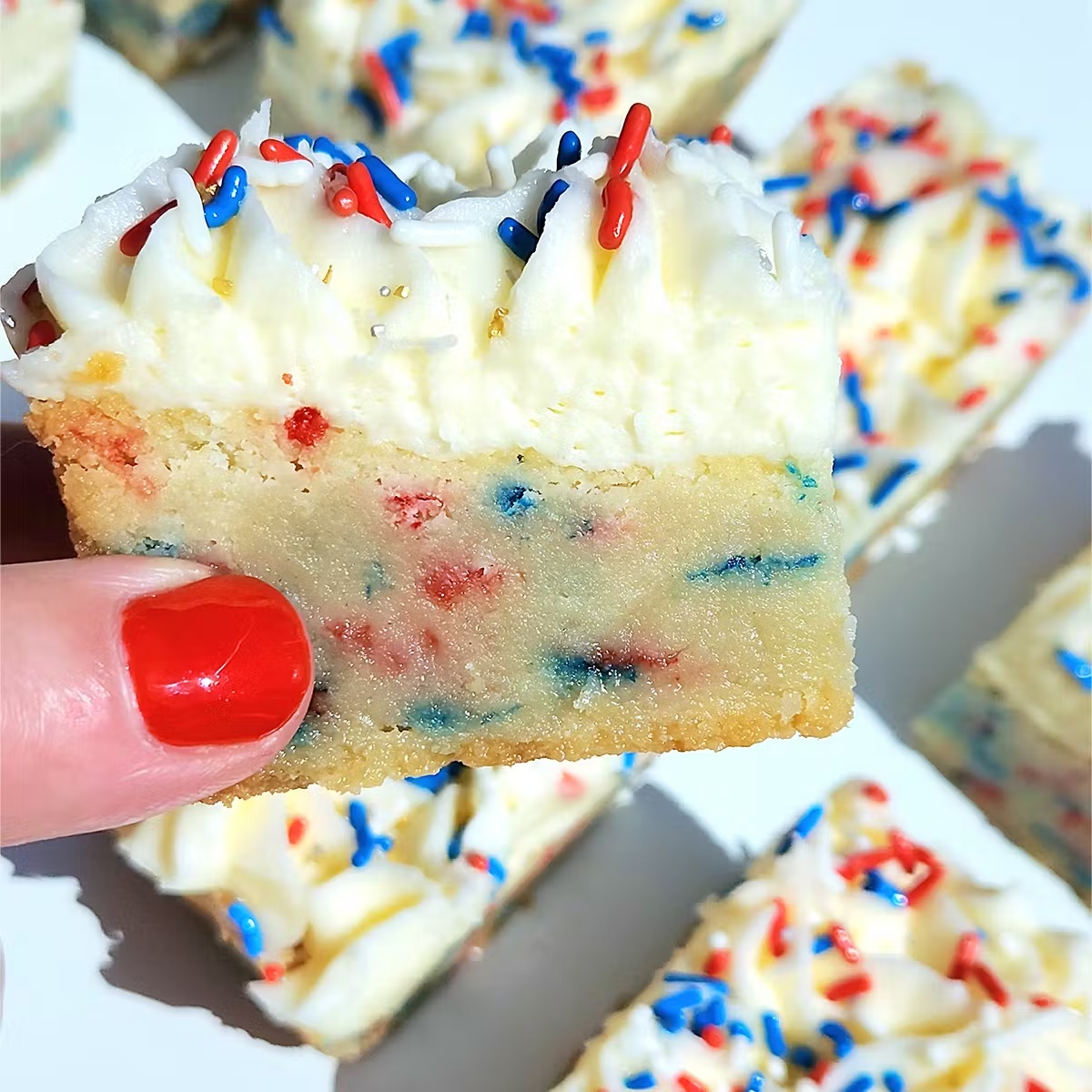 Red, White, & Blue Buttercream Shortbread Tray - Goldbelly