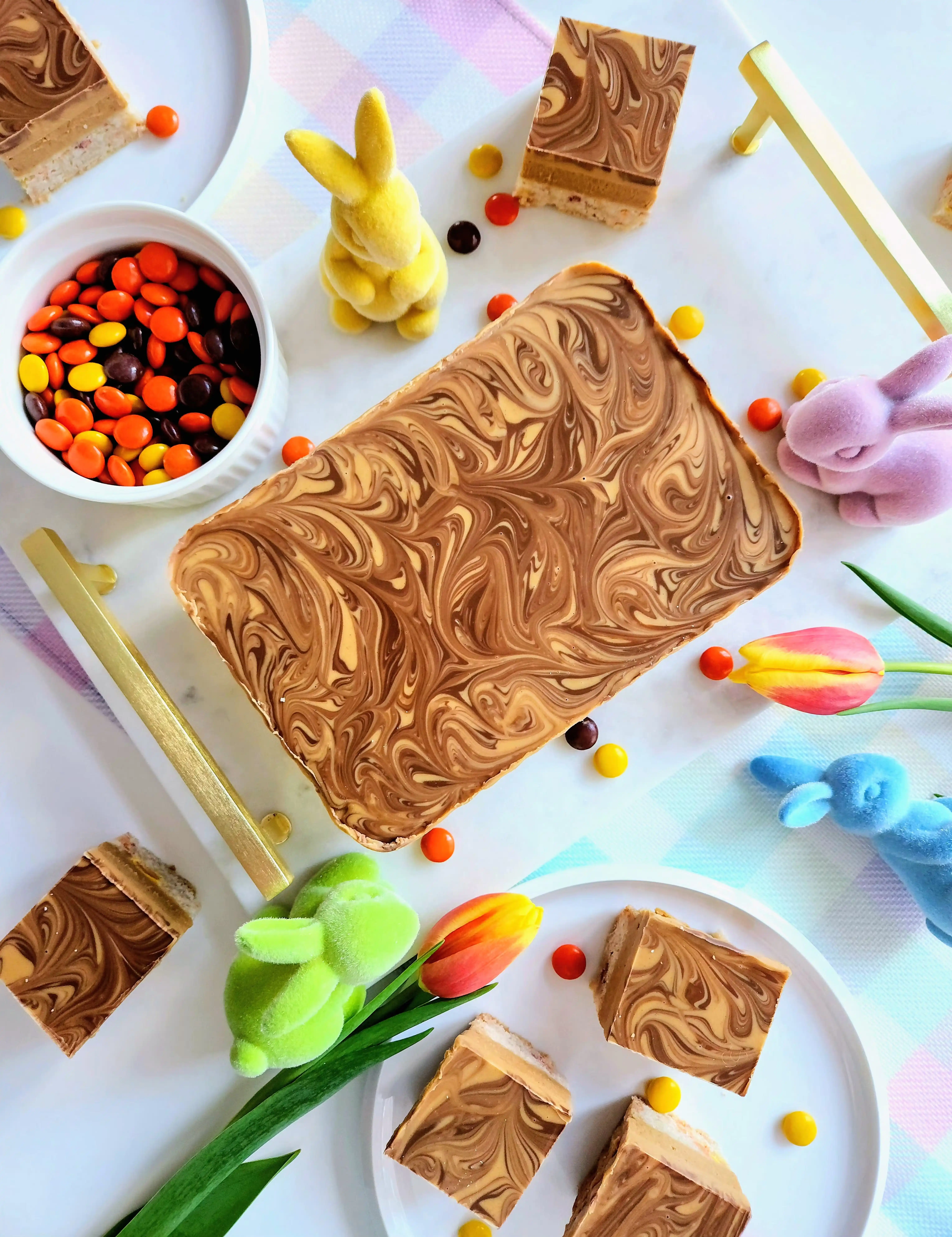 Easter Peanut Butter & Reese's Pieces Shortbread Tray