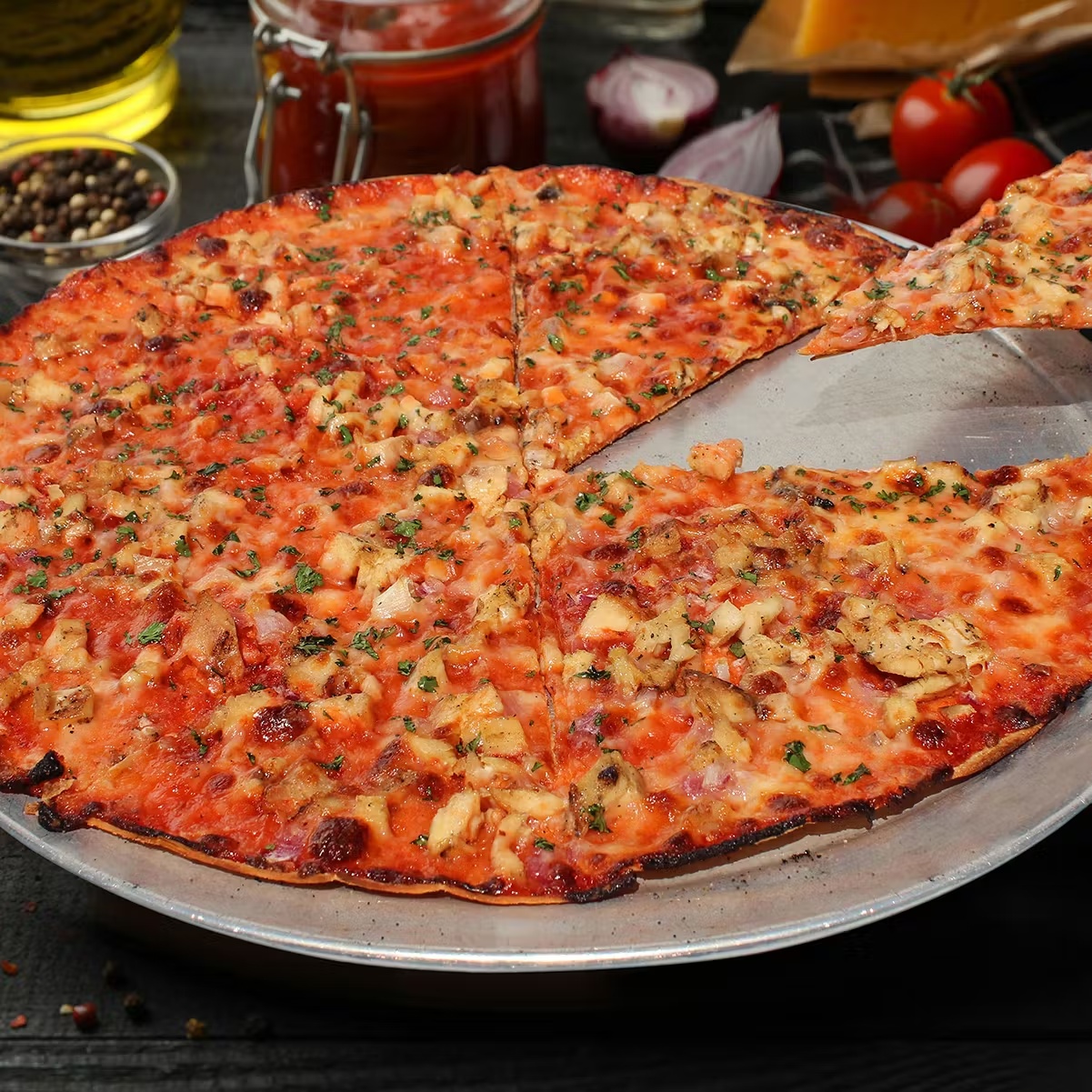 BBQ Chicken Thin Crust Pizza - 4 Pack