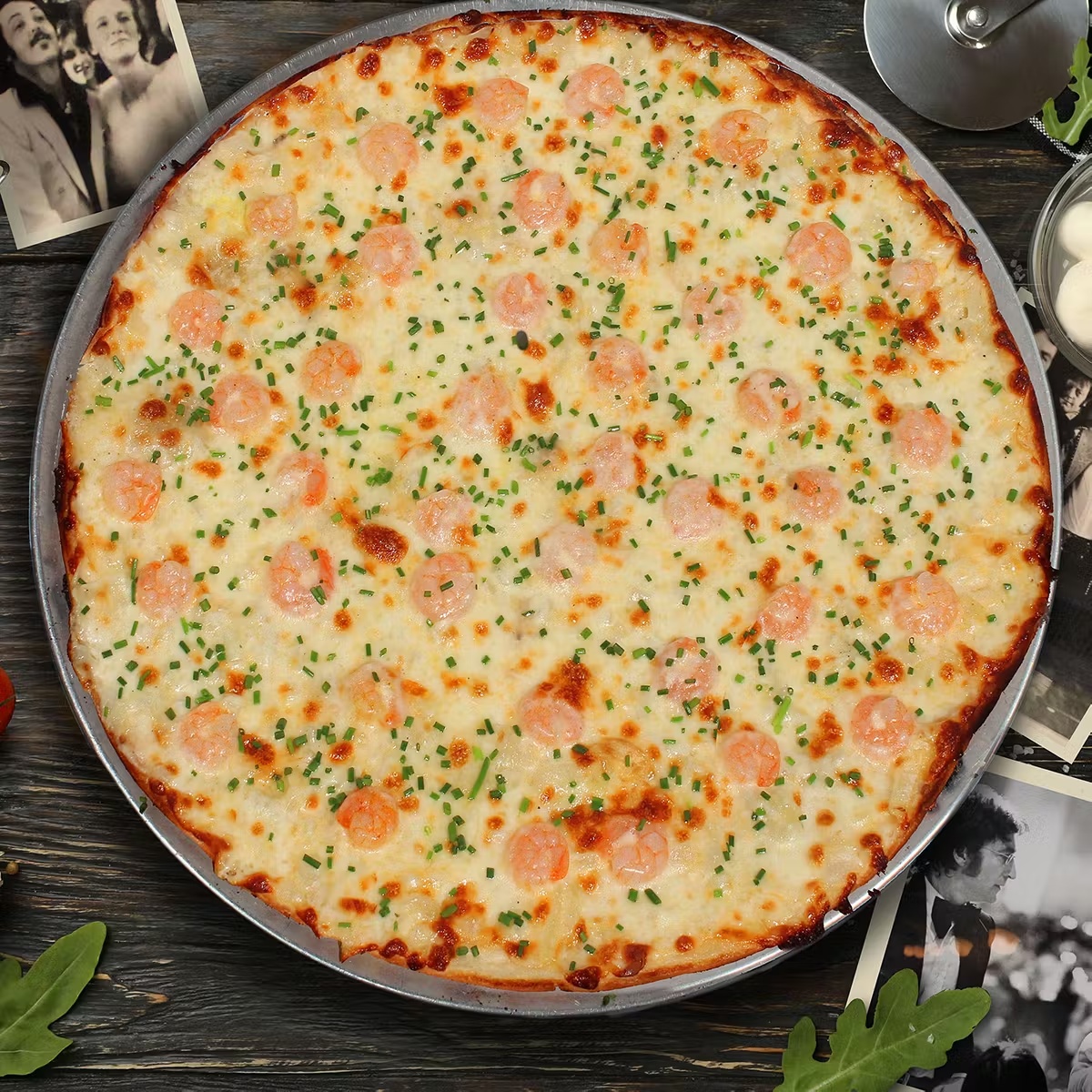 Shrimp Scampi Thin Crust Pizza - 4 Pack