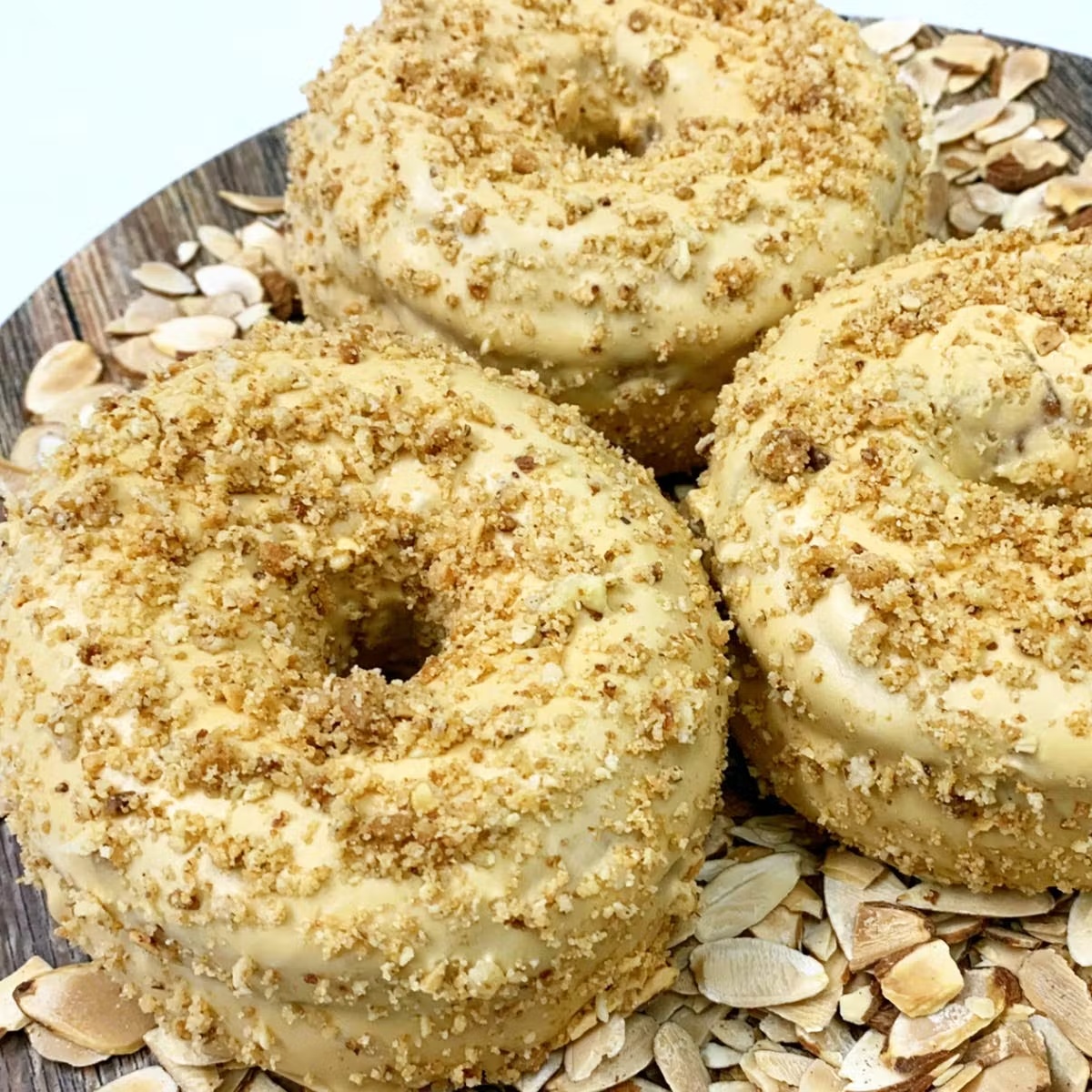 Dulce de Leche Doughnuts with Almond Streusel - 6 Pack