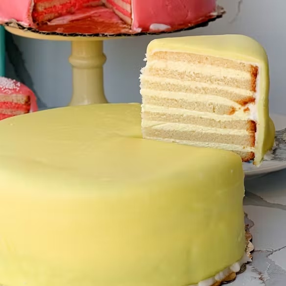 Lemon Doberge Cake