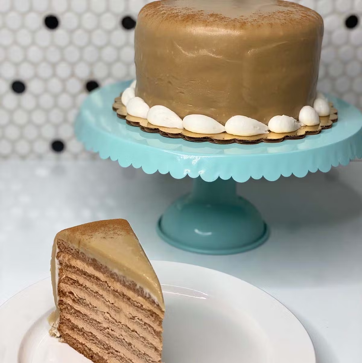 Sweet Potato Spiced Latte Doberge Cake