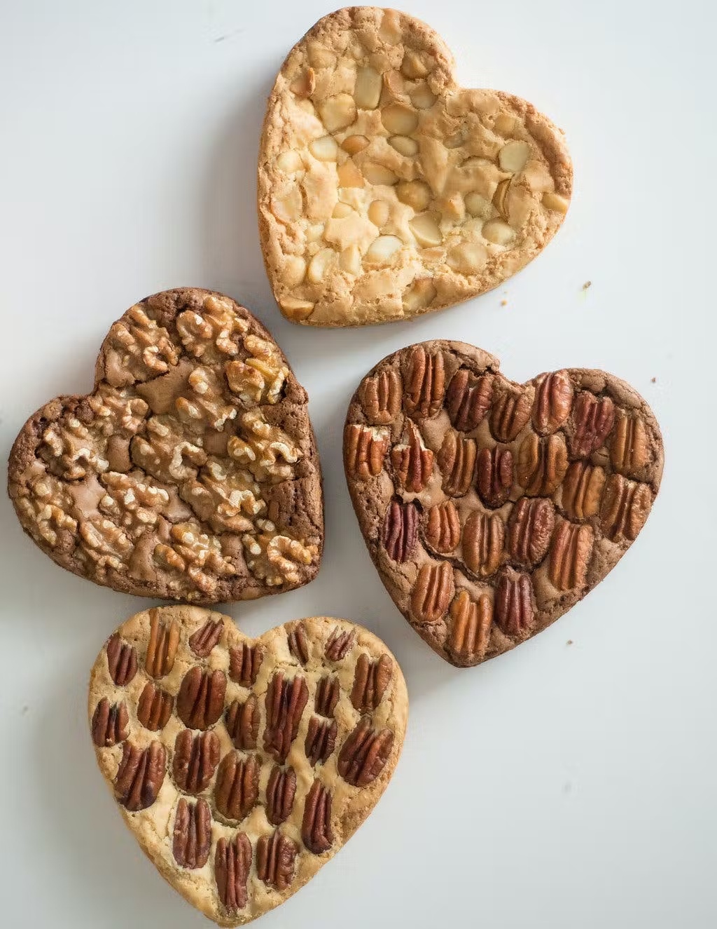 Giant Heart Shaped Blondies + Brownies - 4 Pack