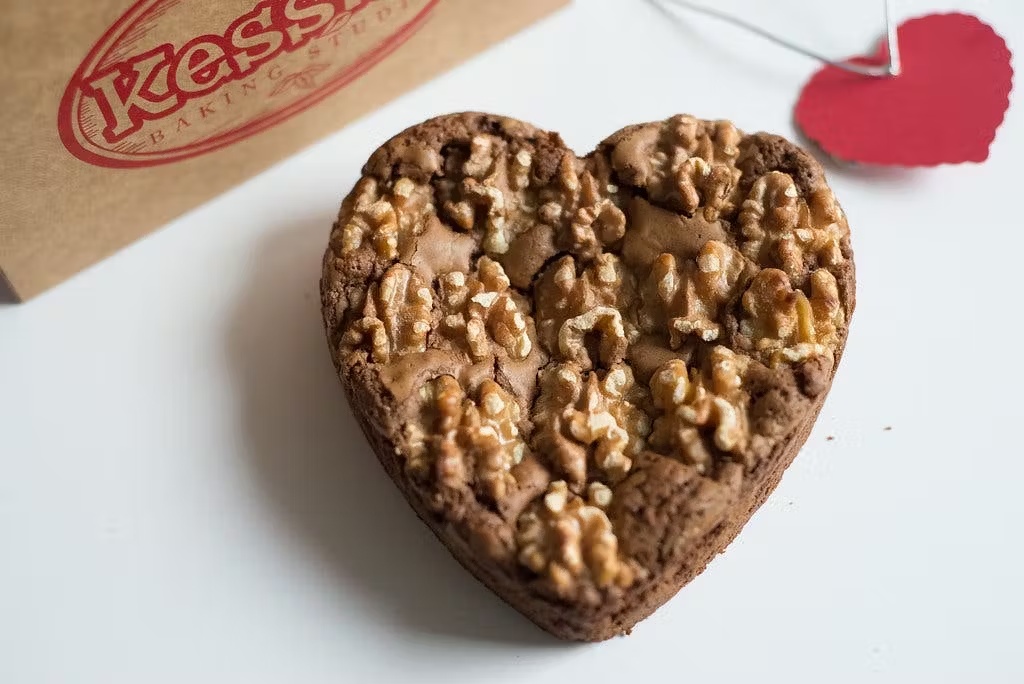 Giant Heart Shaped Blondies + Brownies - 4 Pack