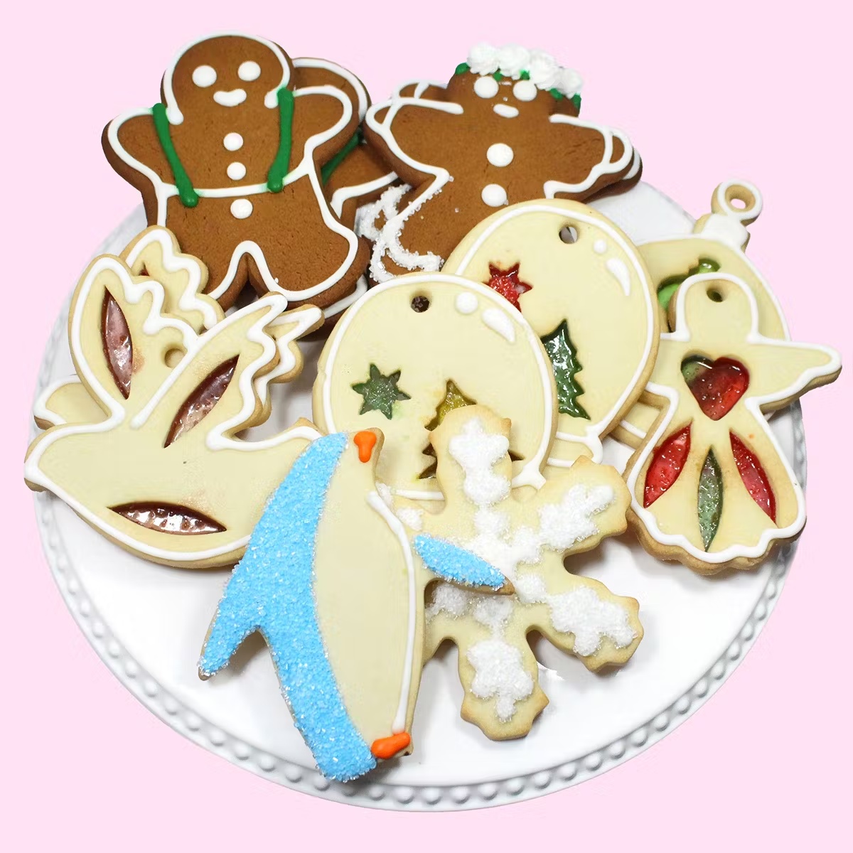 Iced Assorted Christmas Cookies - 12 Pack