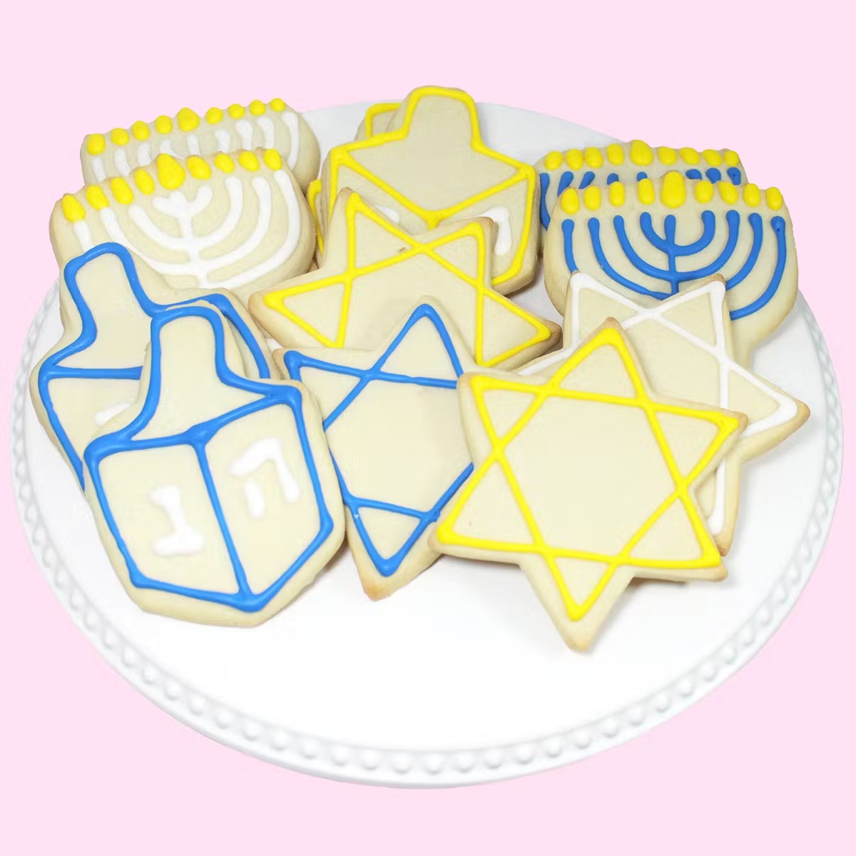 Iced Assorted Hanukkah Cookies - 12 Pack