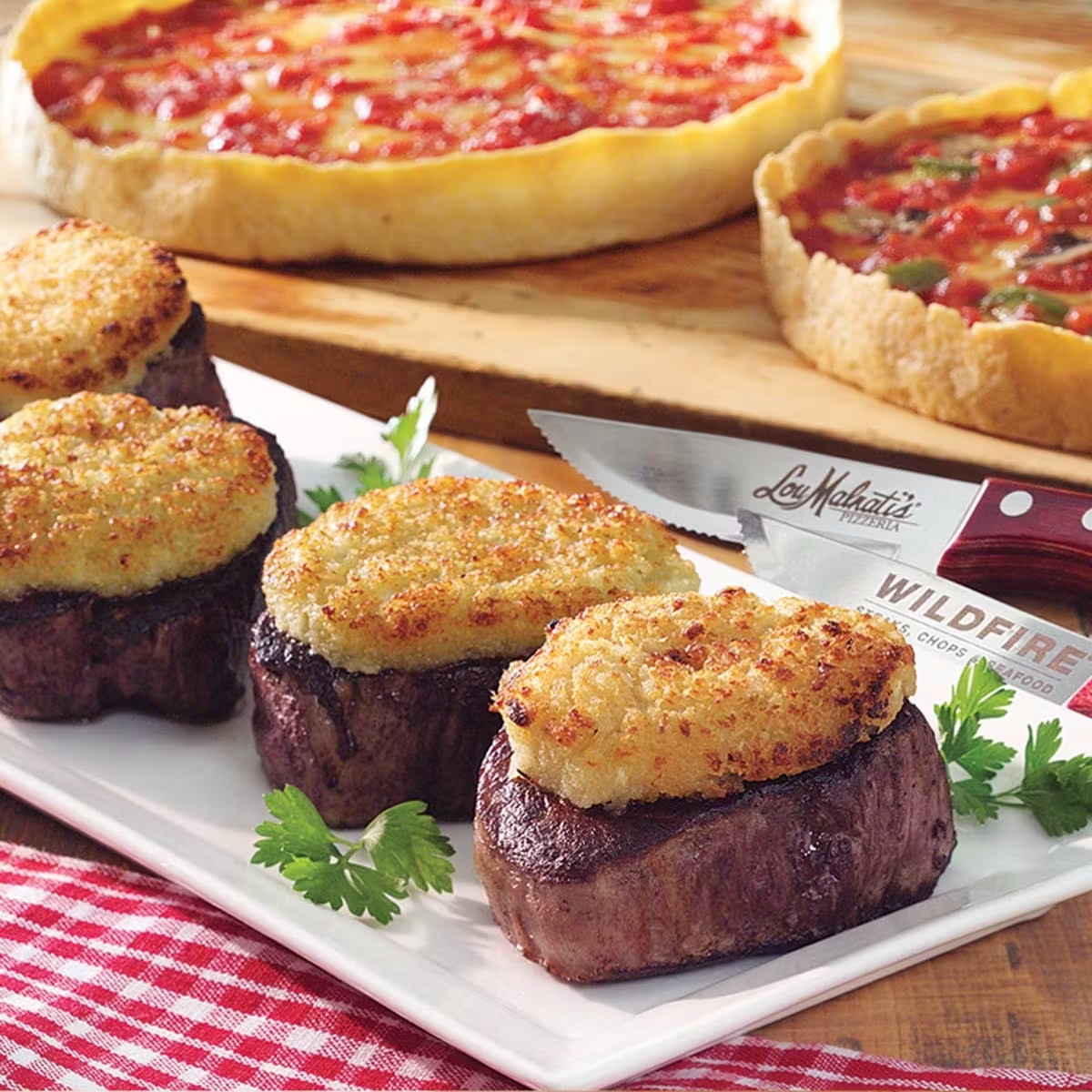 2 Lou Malnati's Deep Dish Pizzas + 4 Wildfire Filets