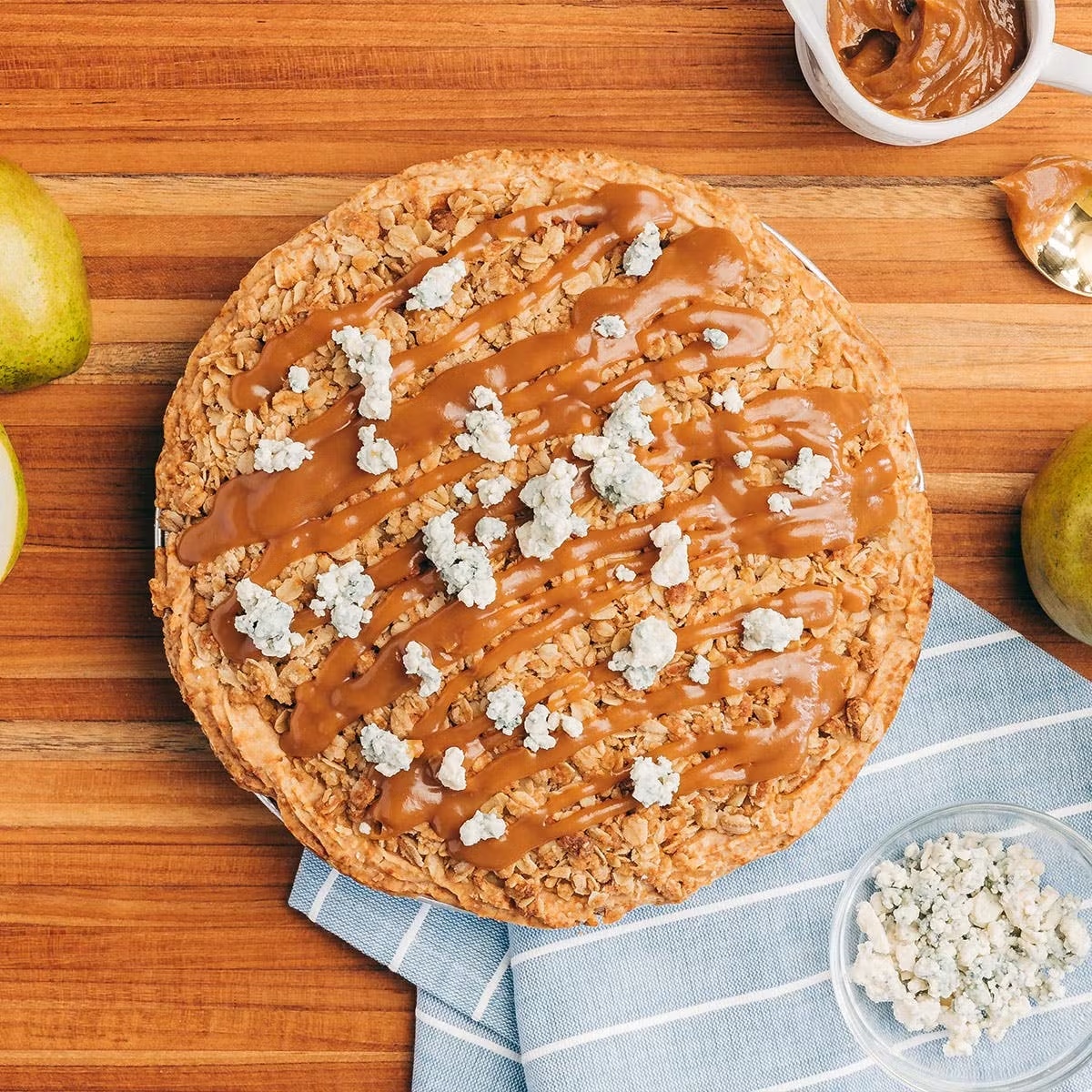 Bleu Cheese Praline Pear Pie