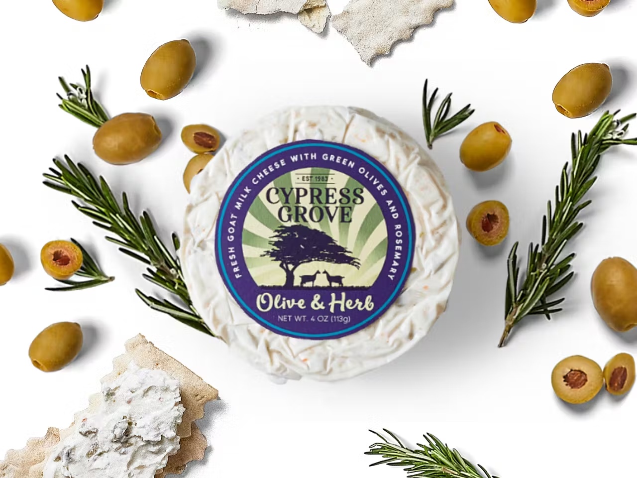 Olive & Herb Goat Cheese Disk - 4 oz.