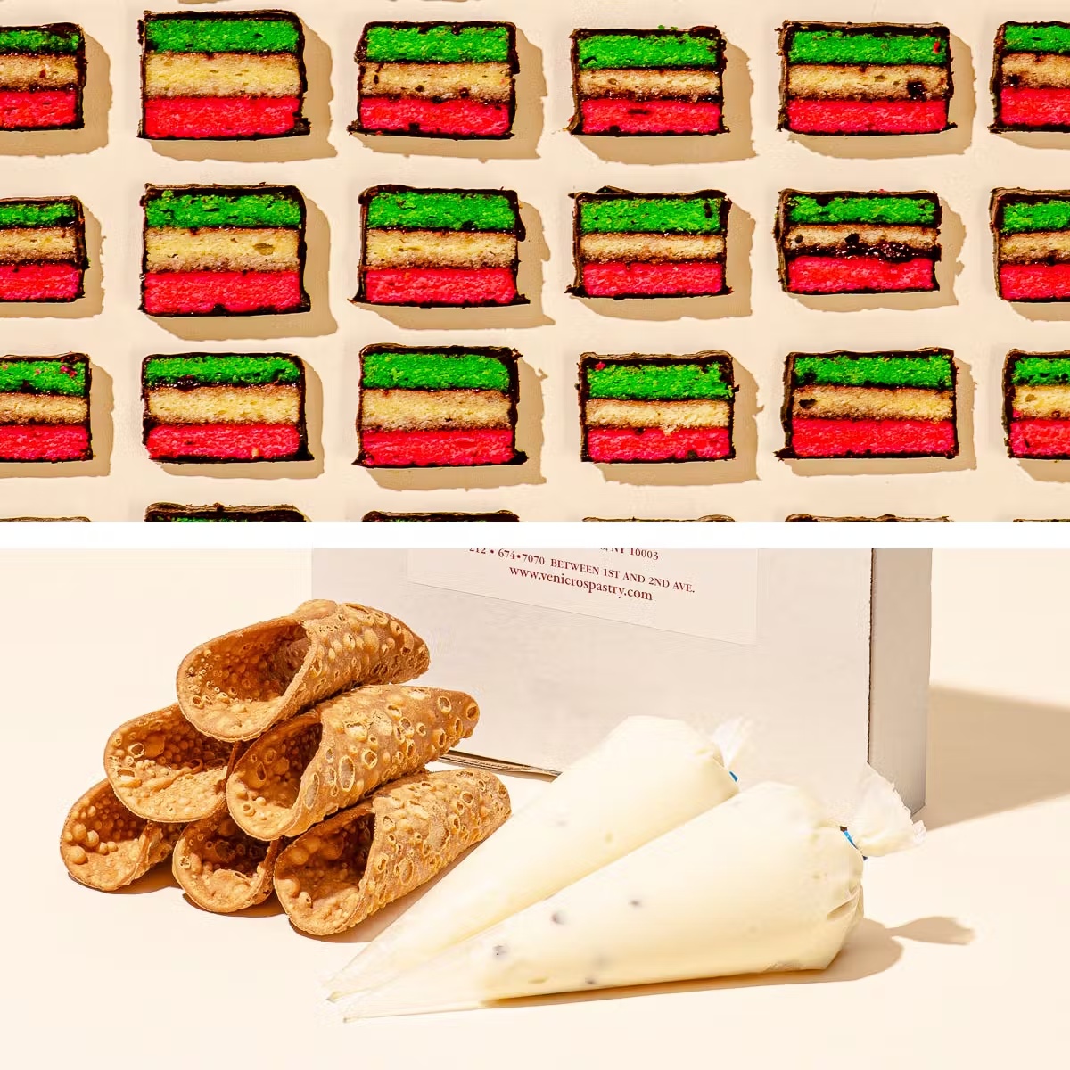 Cannoli Kit (6 Pack) + Rainbow Cookie Box (2 Lbs.) Combo