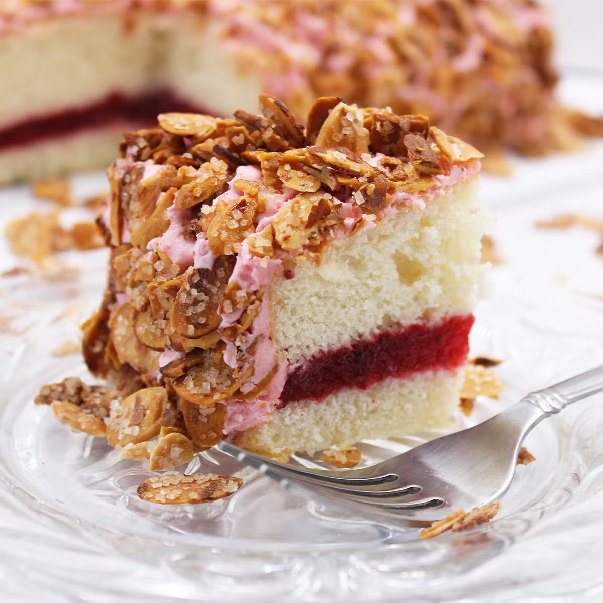 Burnt Almond Raspberry Torte