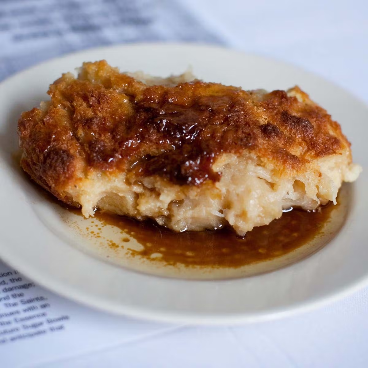 Famous Bread Pudding + Brandy Sauce