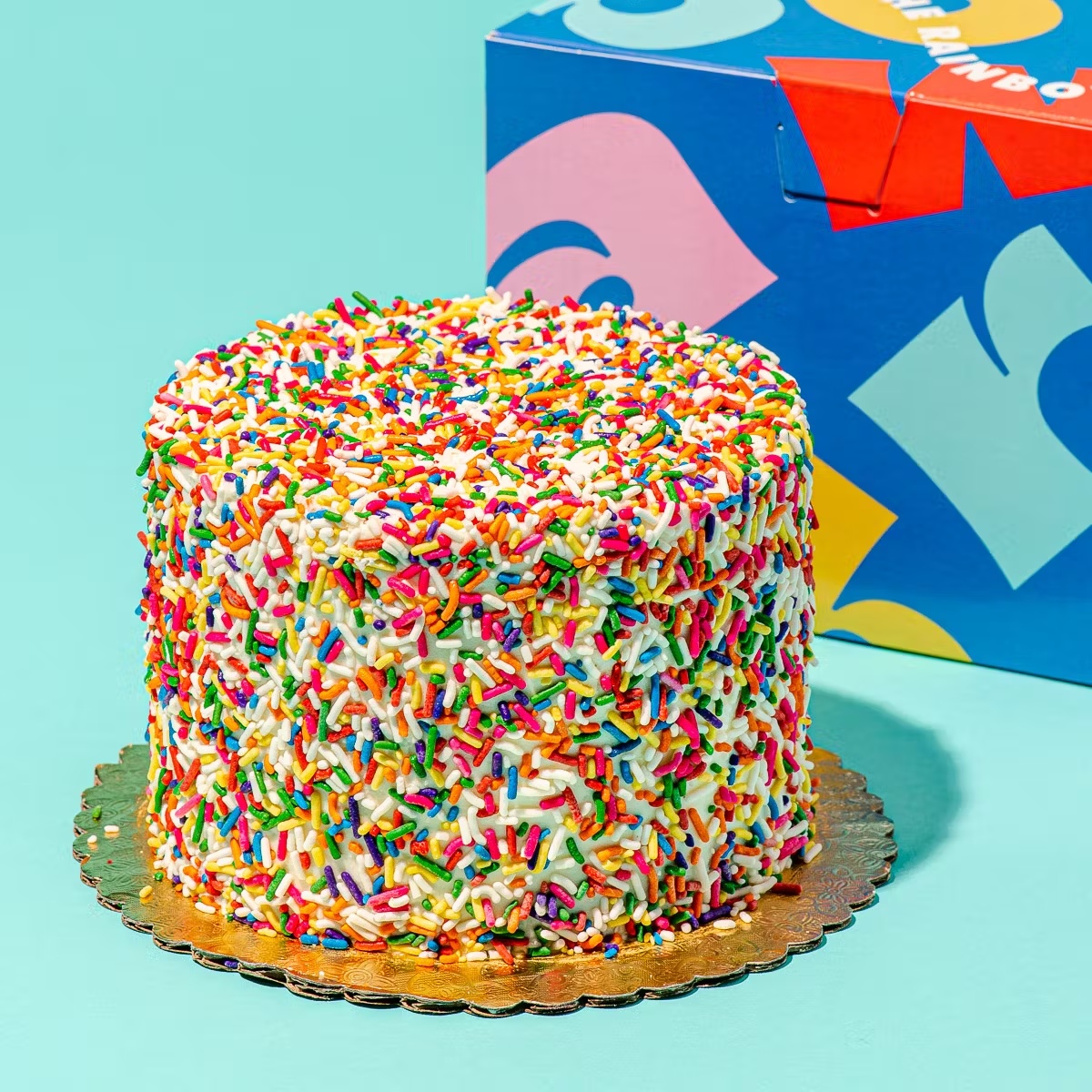 Chocolate 4-Layer Rainbow Cake