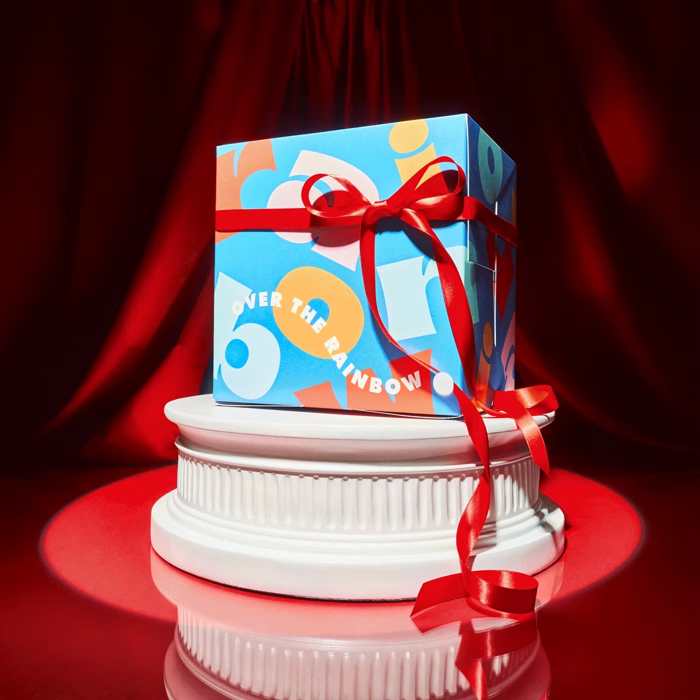 Christmas Chocolate  4-Layer Rainbow Cake