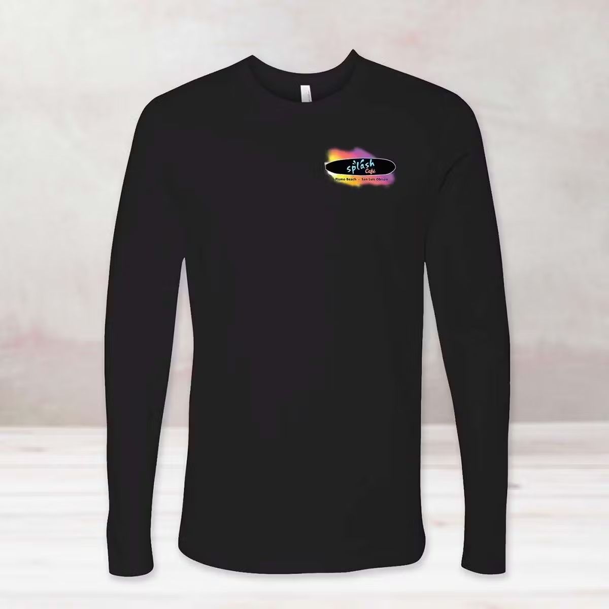 Black + Neon "Splash Cafe" Long Sleeve Shirt