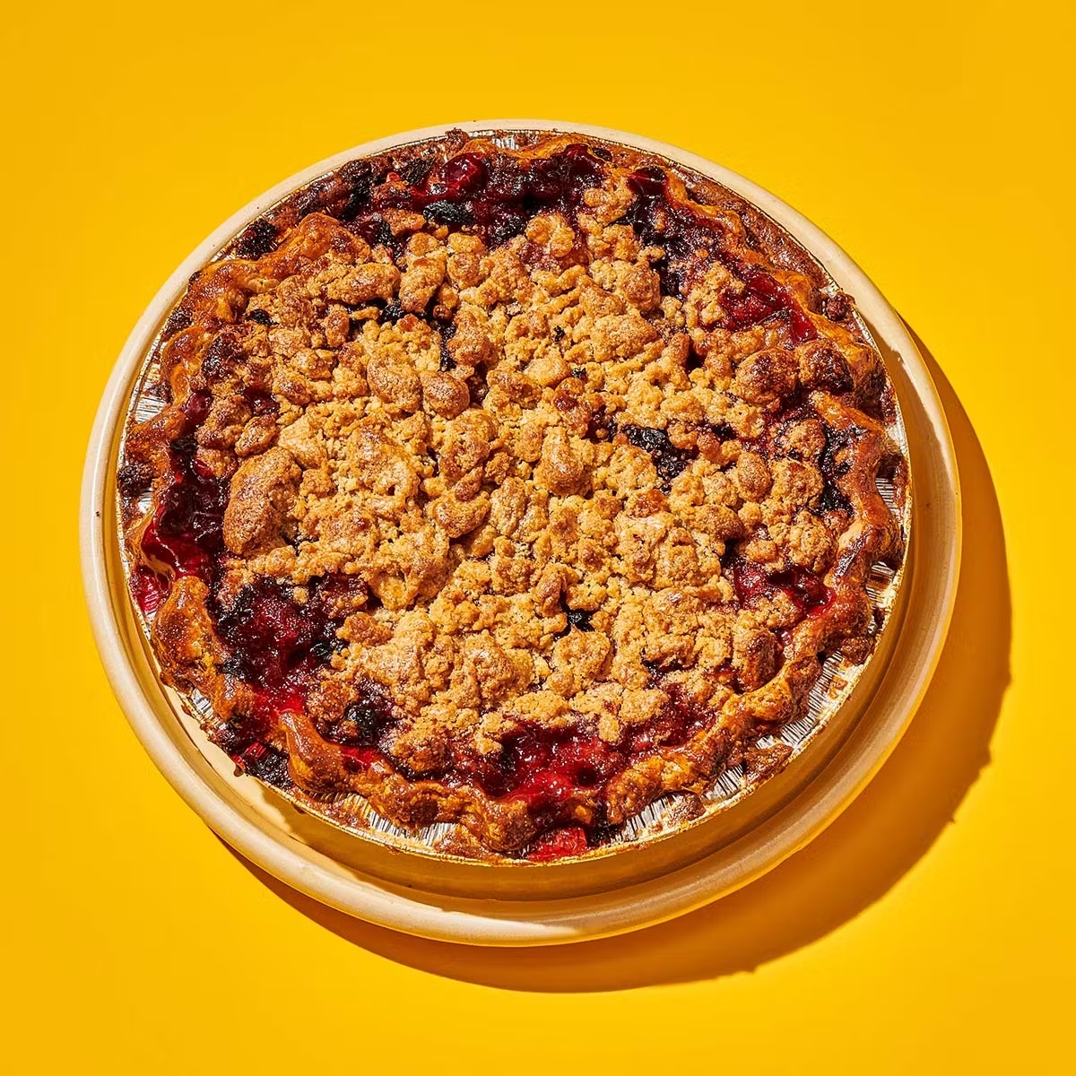Signature Sour Cherry Pear Crumble Pie