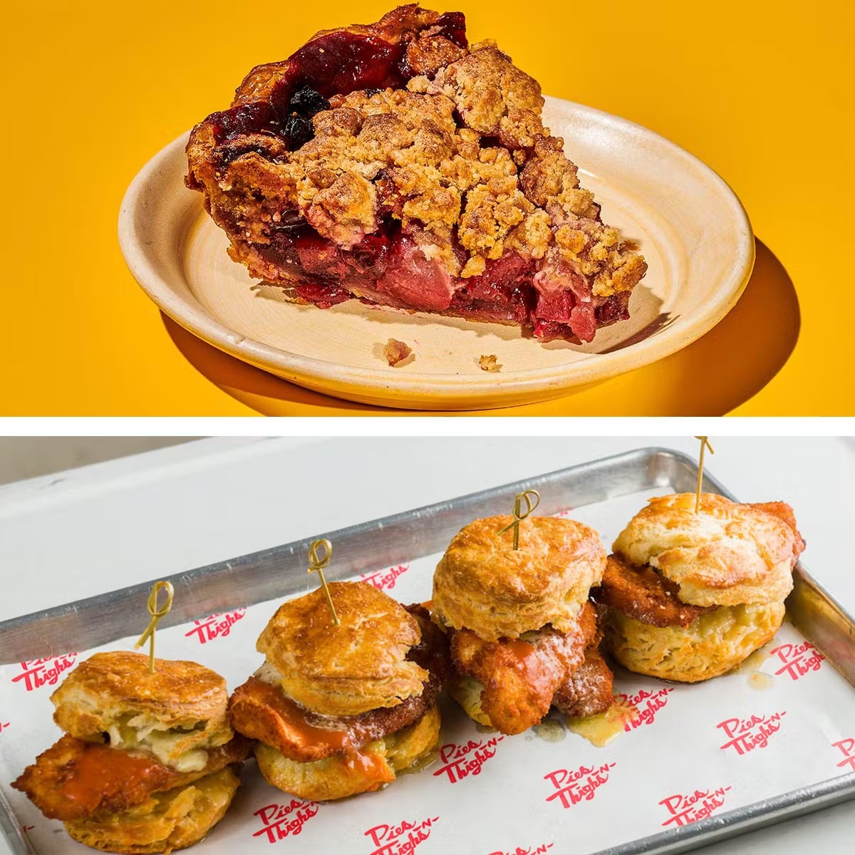 "Pies 'n' Thighs" Sour Cherry Pear Pie + Chicken Biscuit Kit