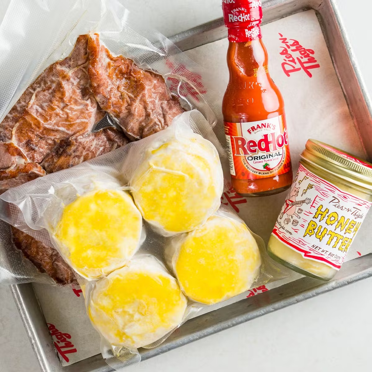 "Pies 'n' Thighs" Sour Cherry Pear Pie + Chicken Biscuit Kit