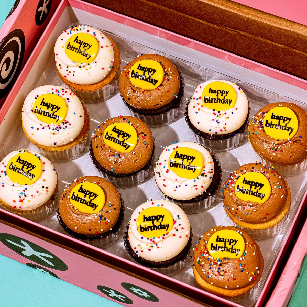 "Happy Birthday" Cupcake Dozen