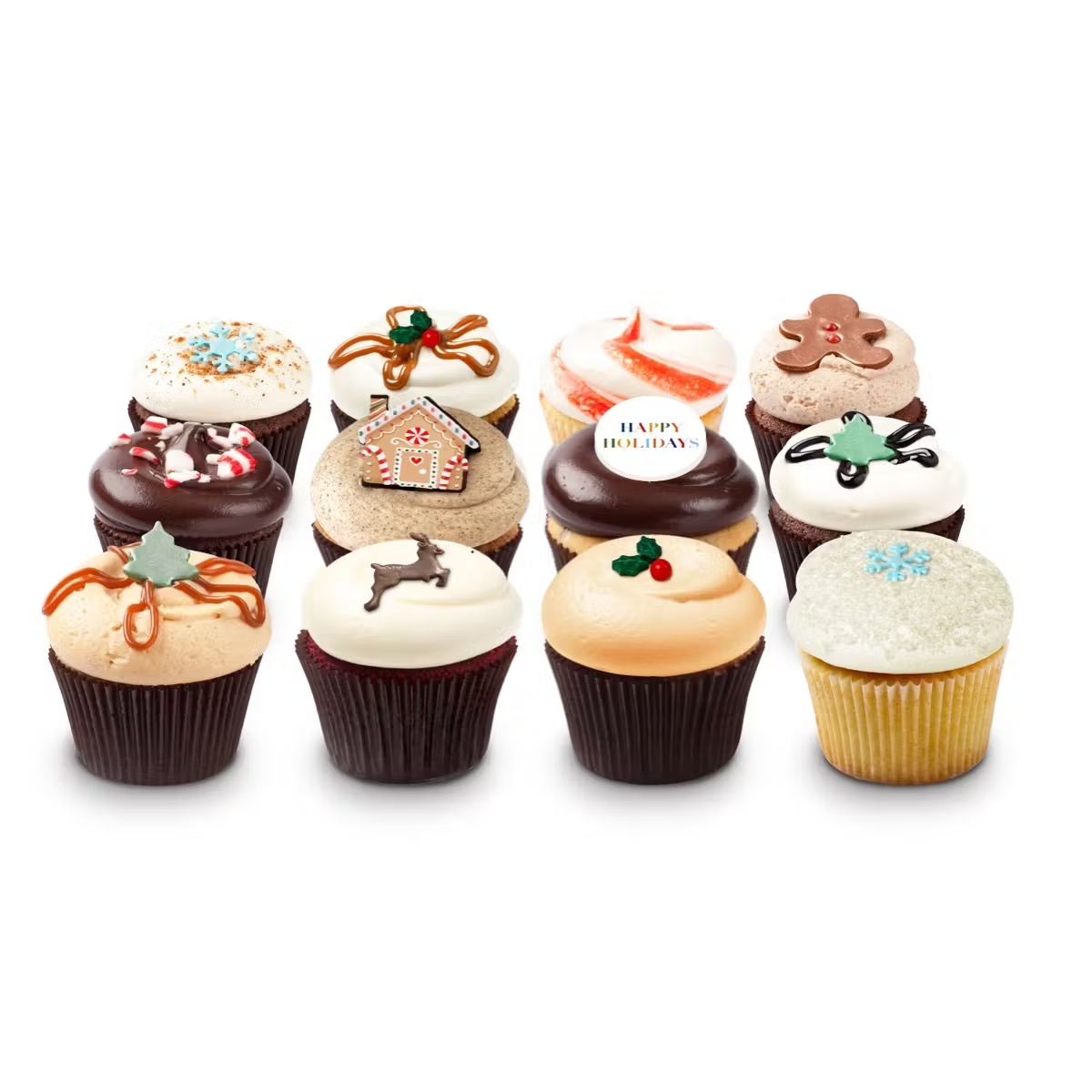 Happy Holidays Cupcake Dozen