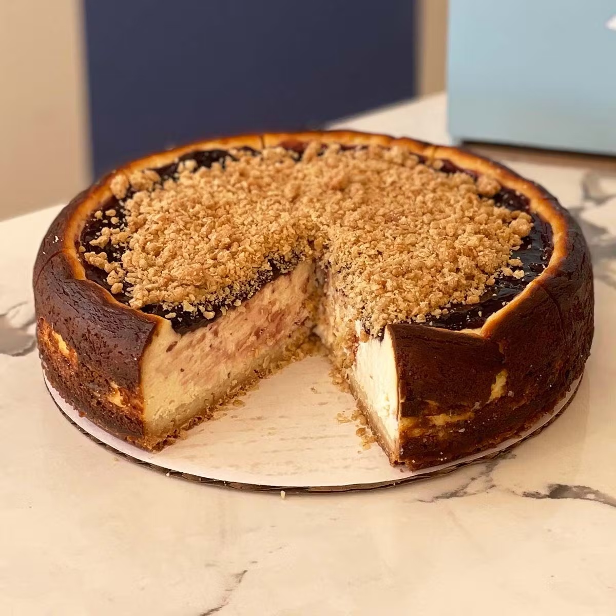 Blueberry Cobbler Cheesecake