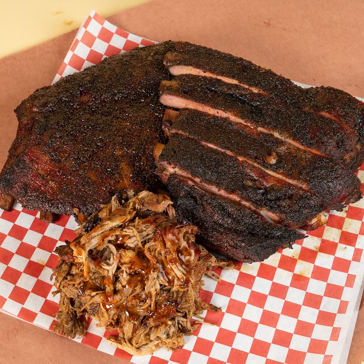 Pork Spare Ribs + Pulled Pork for 6-8