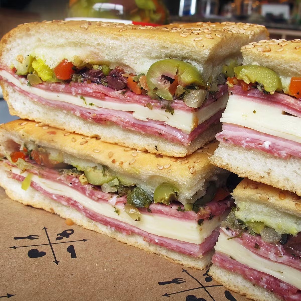 Original Muffuletta Sandwich - 5 pack (Serves 16-20)