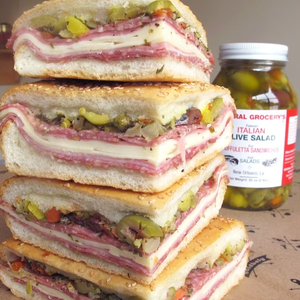 Original Muffuletta Sandwich - 4 pack (Serves 14-16)