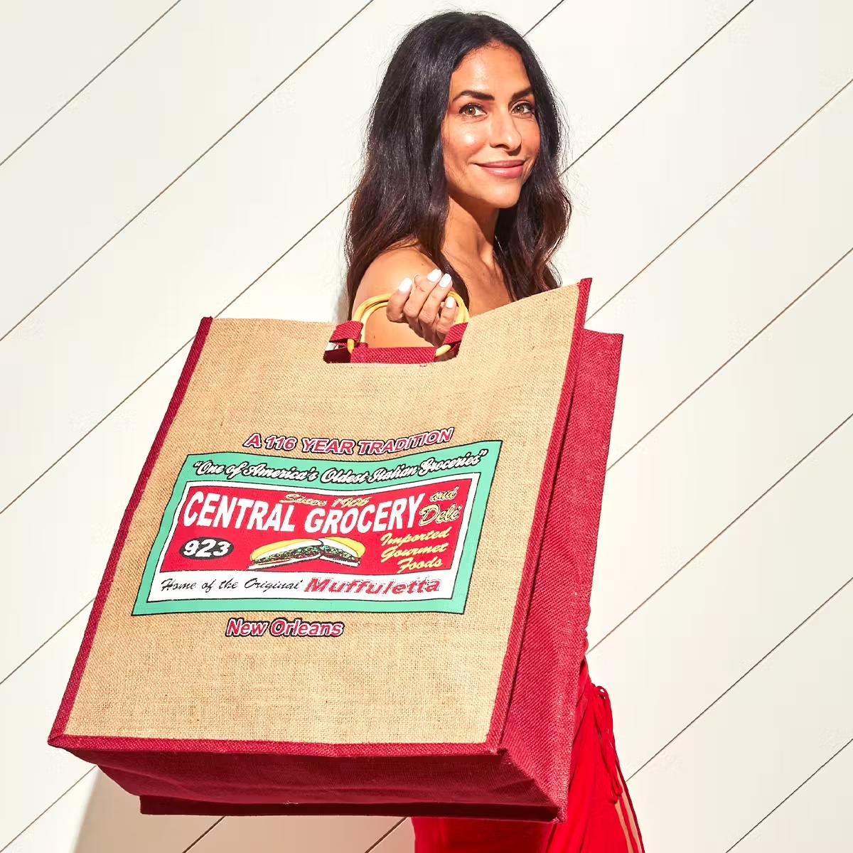 Central Grocery Large Jute Tote Bag