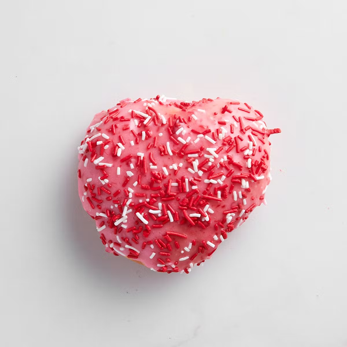 Vanilla Valentine Heart Donuts - 6 Pack