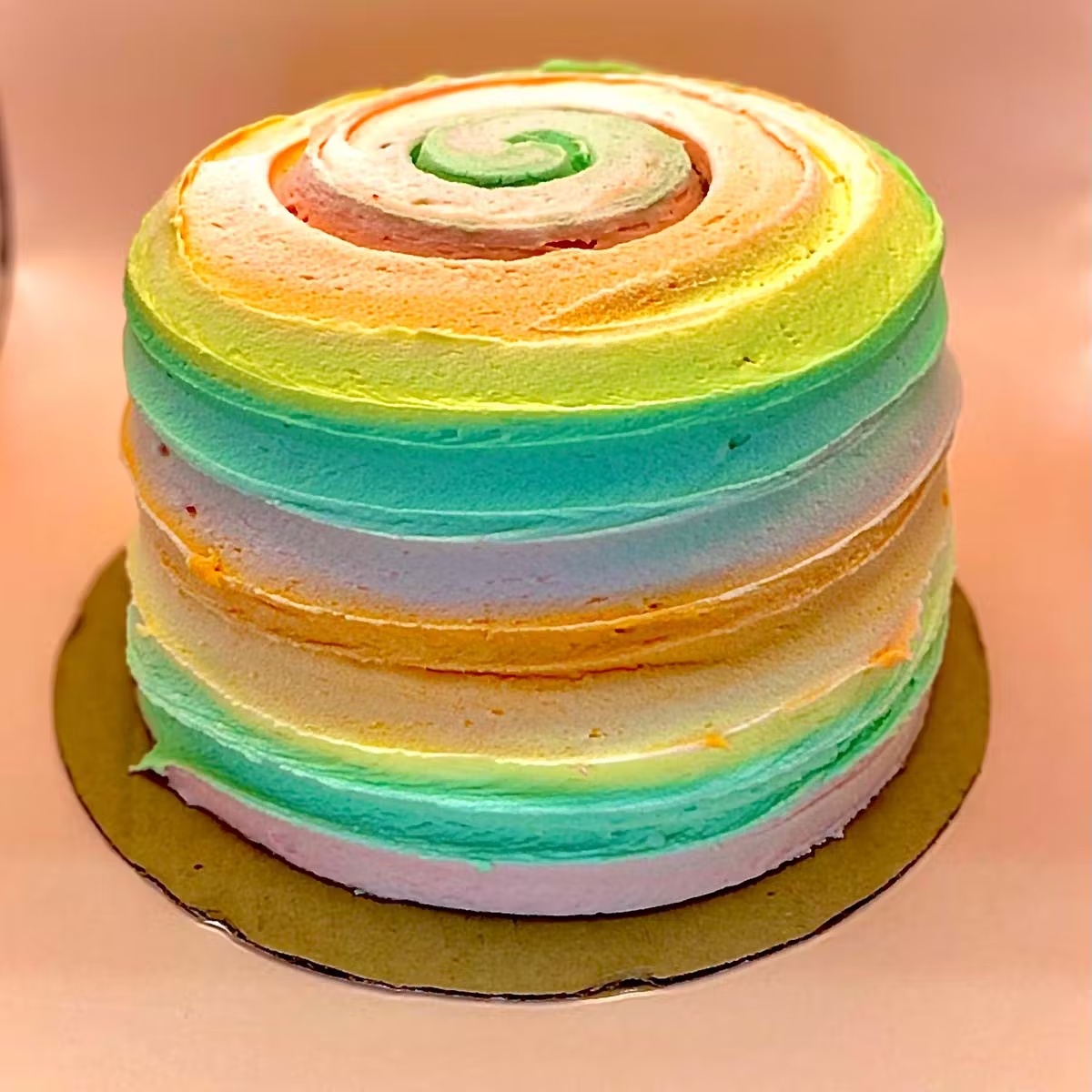 Rainbow Sherbert 4-Layer Cake