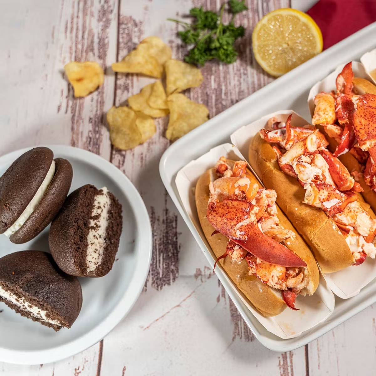 Lobster Roll Kit (Frozen) + Whoopie Pies for 4