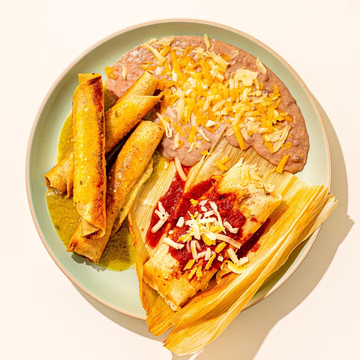 Beef Taquitos + Tamales for 4