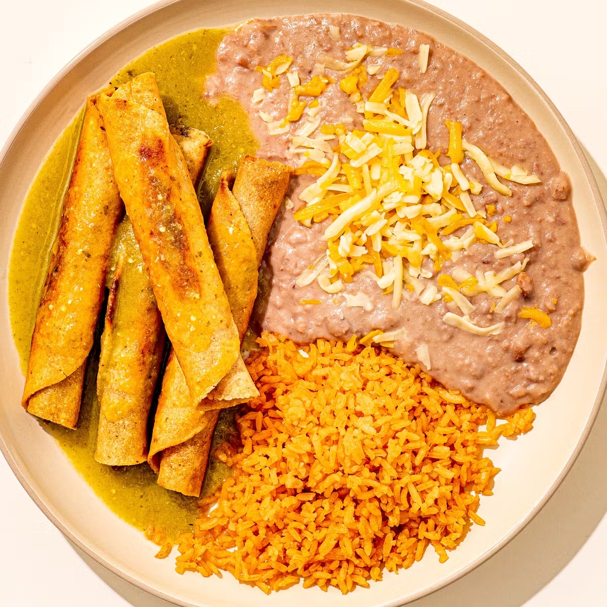 Beef Taquitos + Rice & Beans