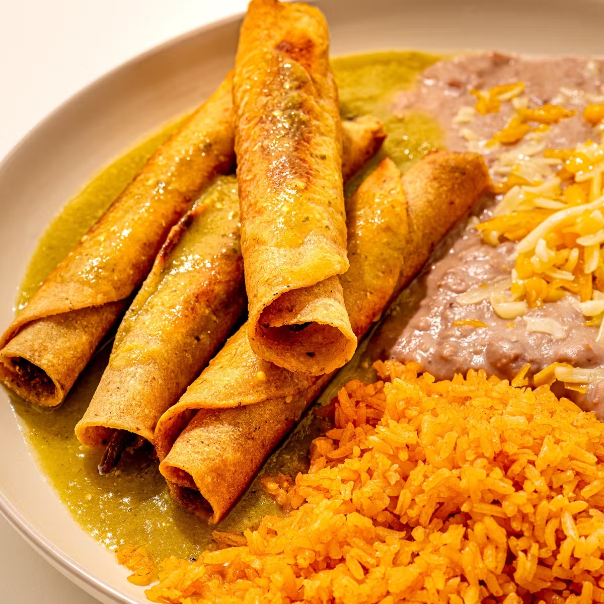 Beef Taquitos + Rice & Beans