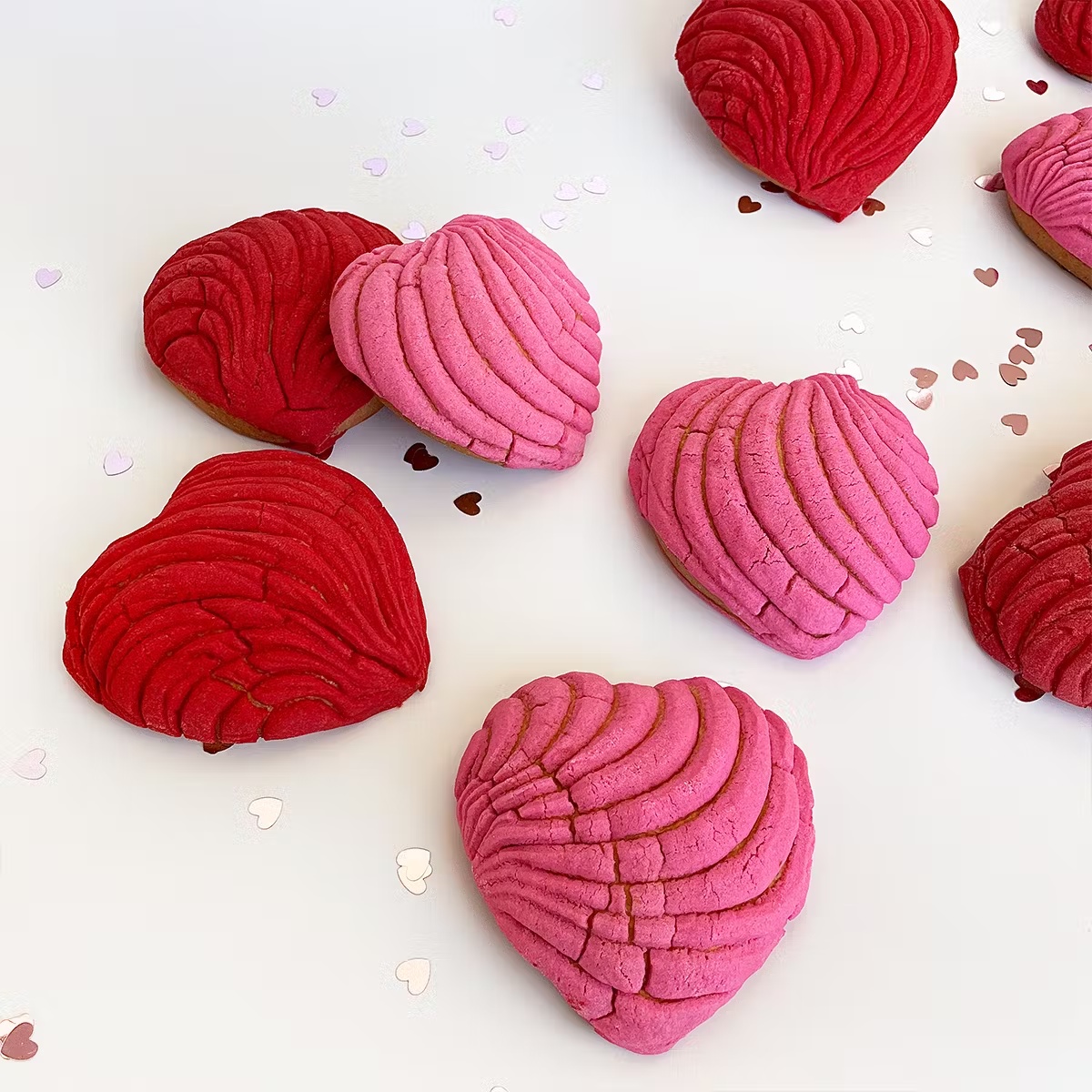 Heart "Concha" Sweet Bread - 12 Pack