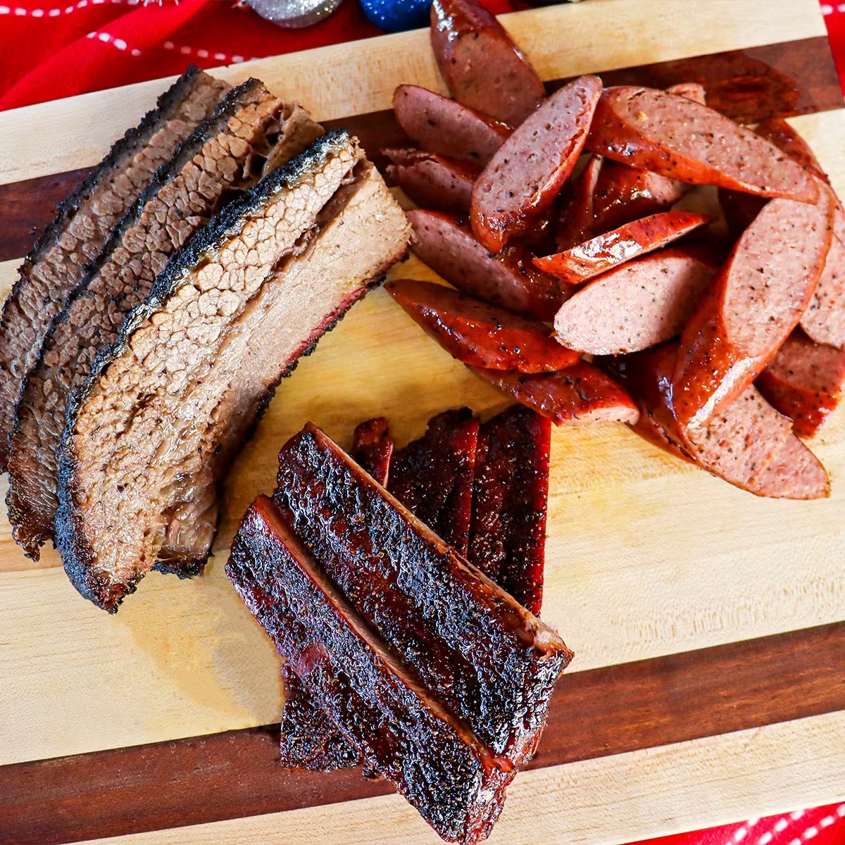 Ribs + Brisket + Sausage for 6-8