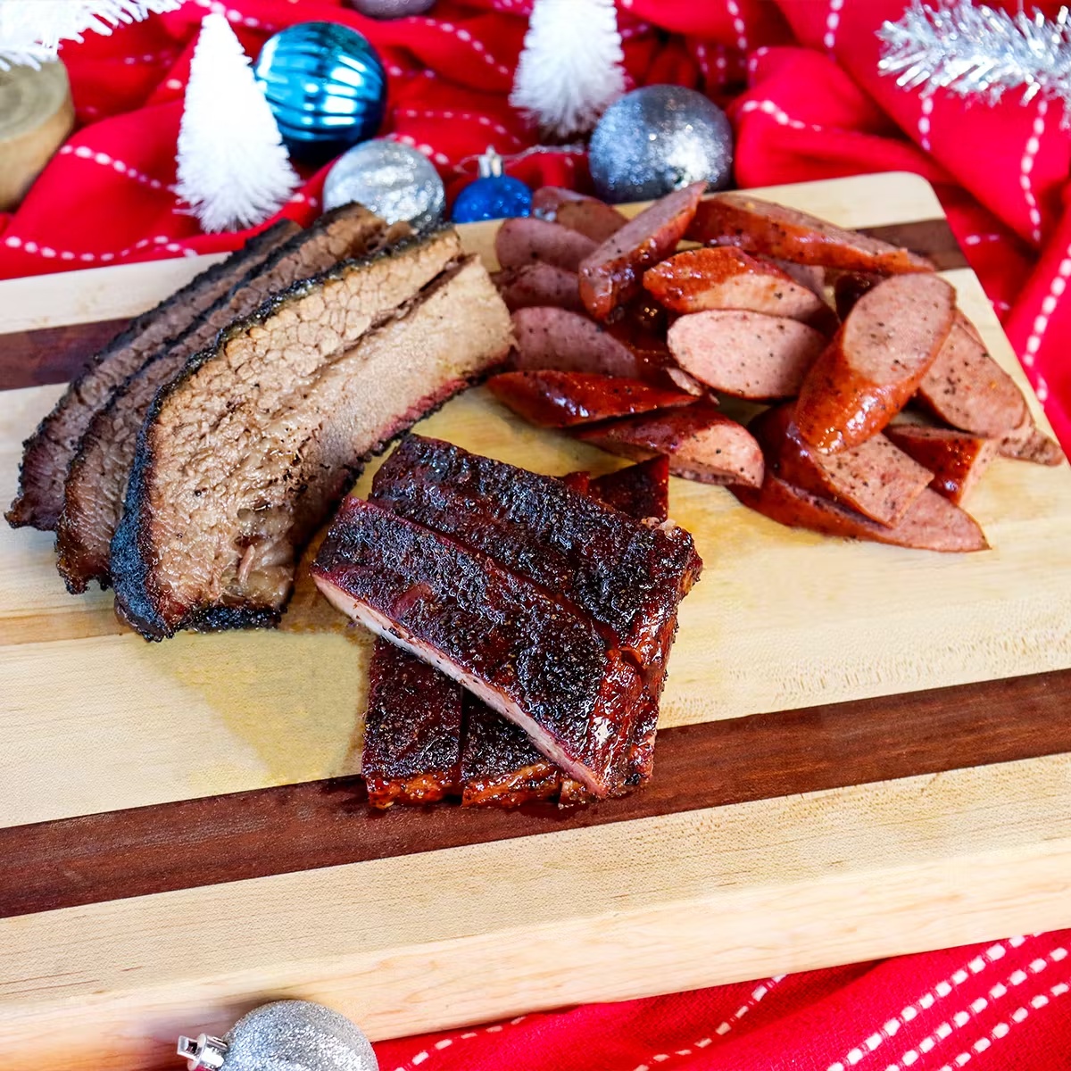 Ribs + Brisket + Sausage for 6-8