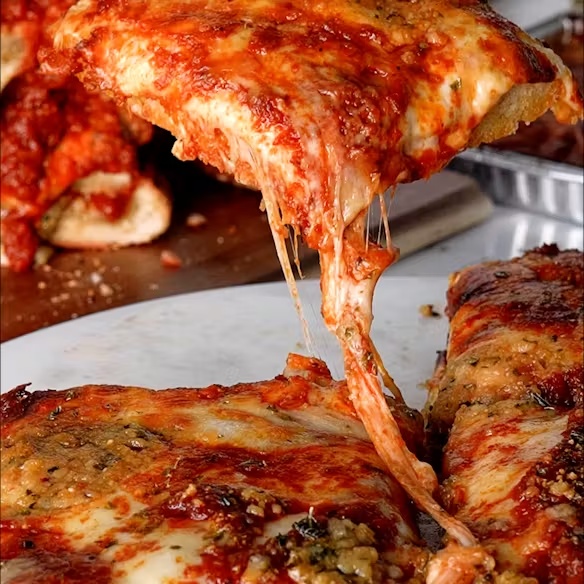 Christian's Signature Pizza + Garlic Bread Combo for 8-12