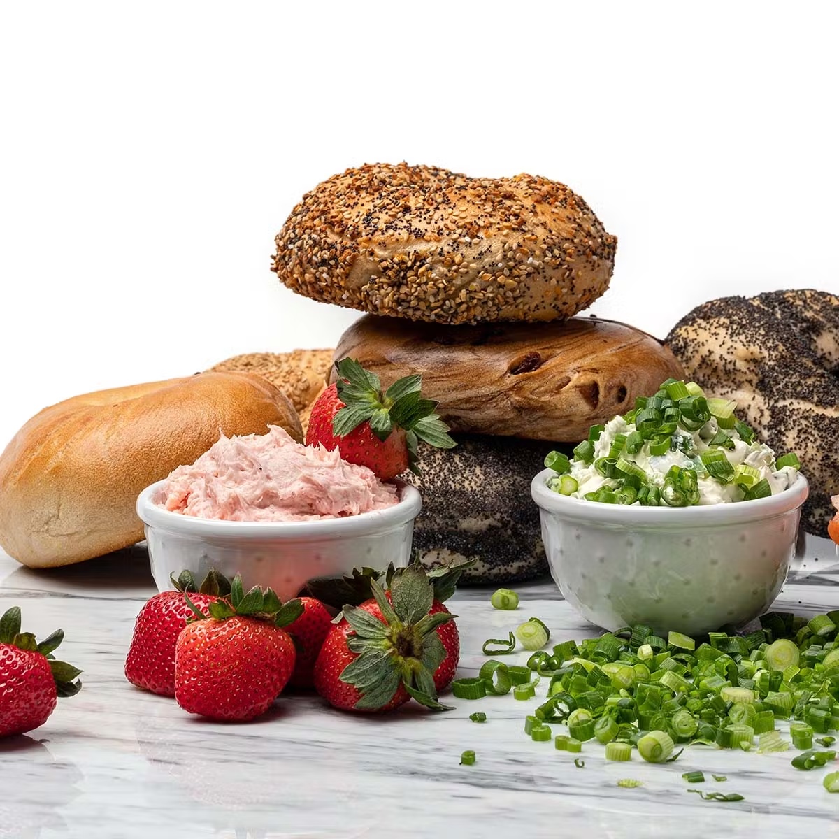 Par-Baked Bagels Dozen + Cream Cheese