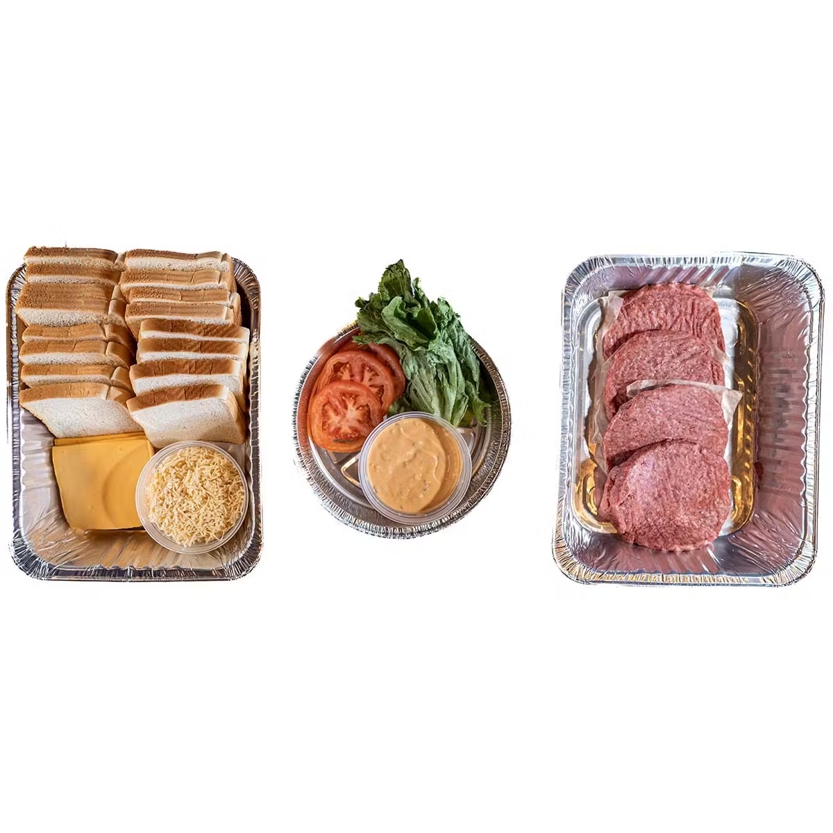 "Buckeye" Grilled Cheese Burger Kit for 4