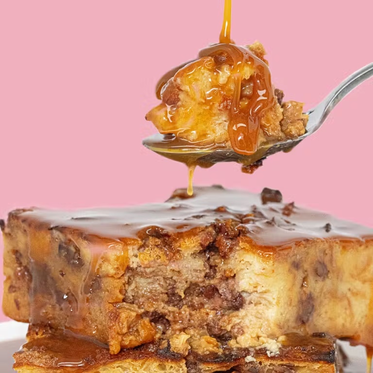 Bourbon Caramel Pecan Bread Pudding Tray