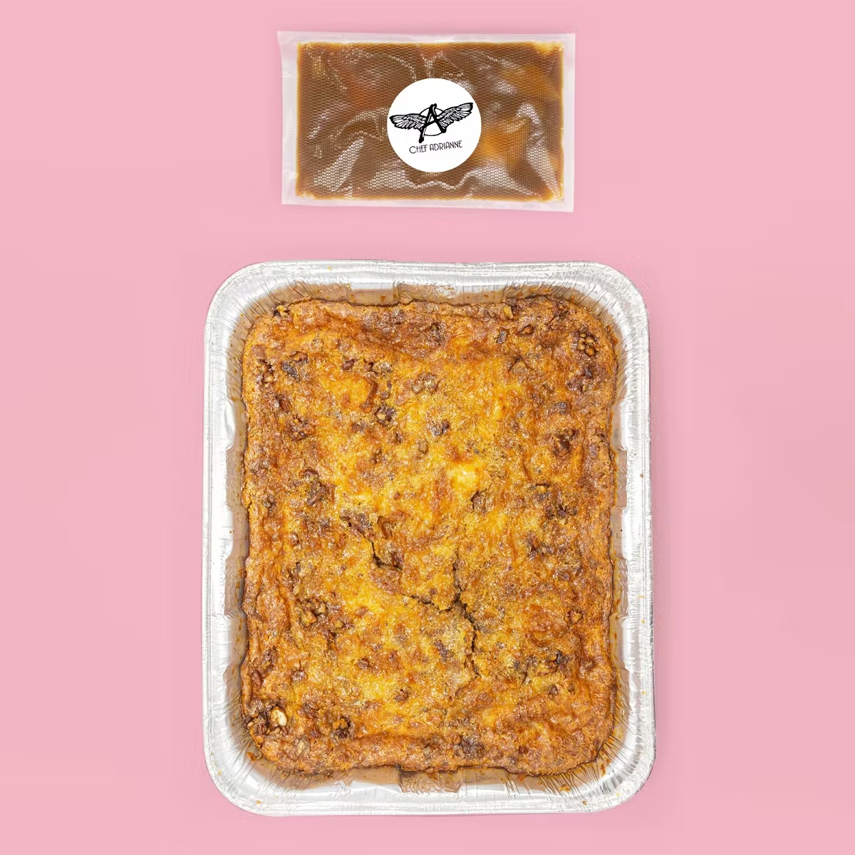 Bourbon Caramel Pecan Bread Pudding Tray