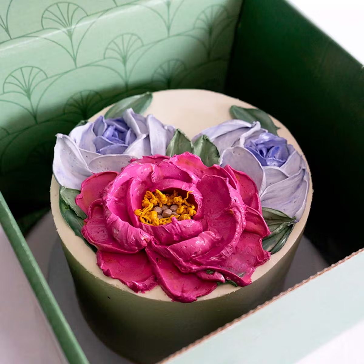 Floral Decorated Chocolate Cake