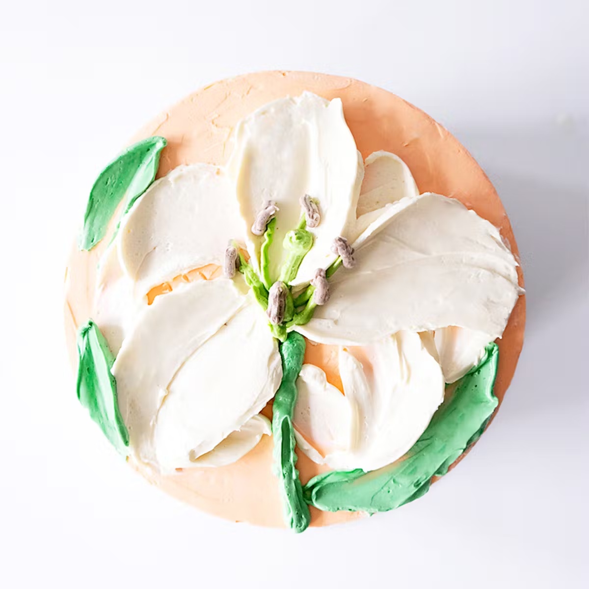Floral Decorated Carrot Cake