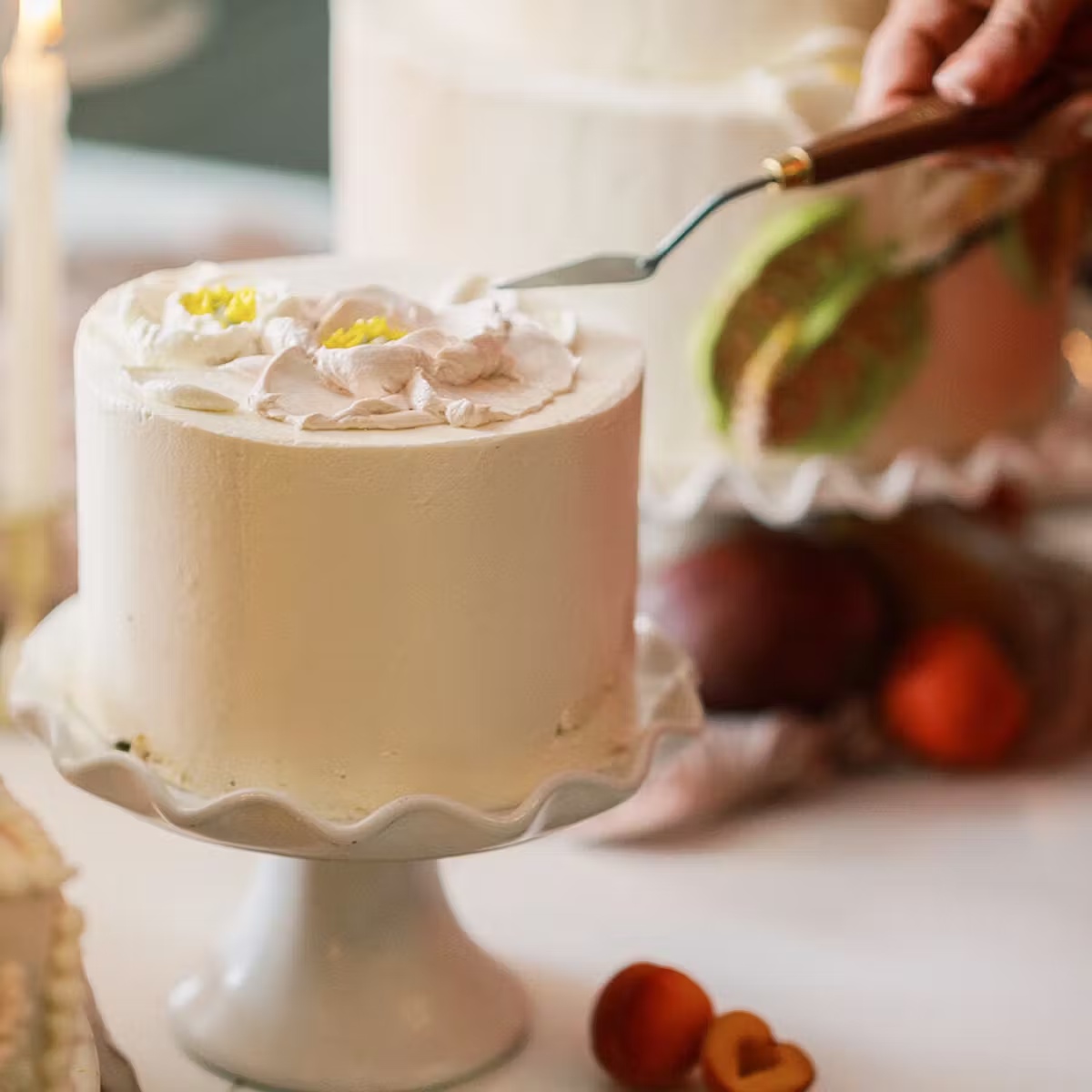 "The Wedding Cake" Floral Decorated Almond Raspberry Cake