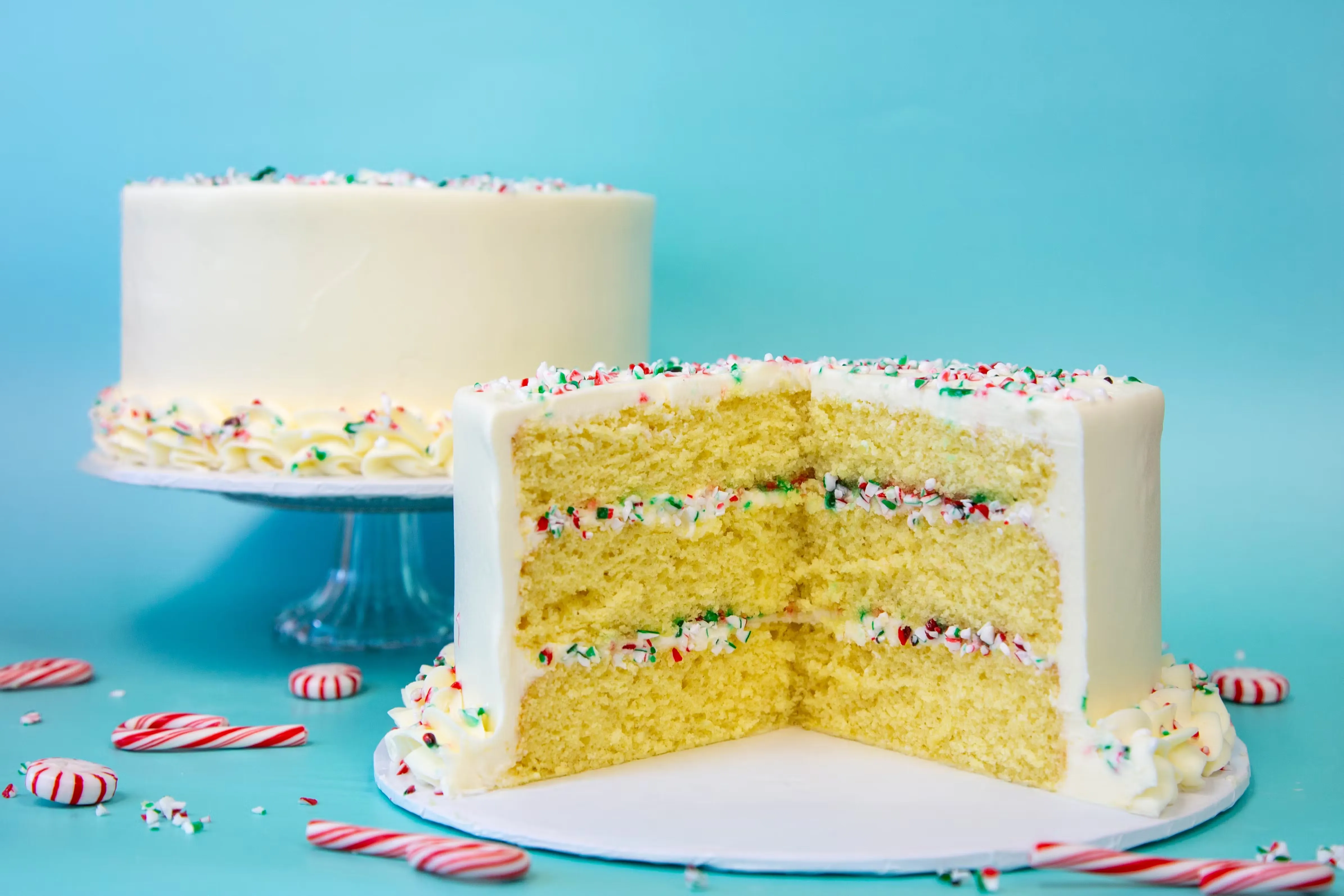 Christmas Candy Cane Cake